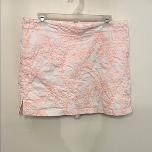 Lady Hagen White Skirt with Orange Embroidery